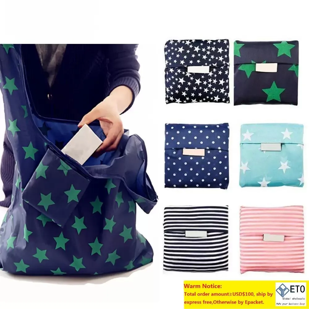 Moda creativa pieghevole Shopping riutilizzabile per la spesa Eco Friendly Shopping Tote 6 colori