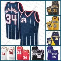 Basketball Jerseys Jersey 2022 Cheap Indiana Houstons Rocket Pacer Sacramentos King 55 Hakeem Olajuwon Reggie Miller Basketball Jersey 34 31