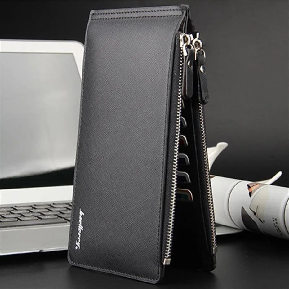 Cartilhas de bolso de bolso de telefone novo estilo de couro para homens da empresa Billfold Purse Long Wallet LL2878