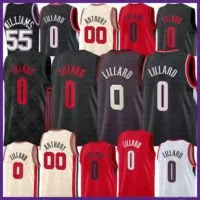 CUSTOM 2021 New Damian 0 Lillard basketball jersey CJ 3 McCollum Mens Carmelo 00 Anthony Cheap Jason 55 Williams Mesh Retro DeAaron 5 Fox Gr