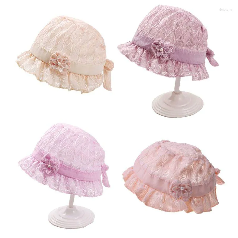 Chapeaux Dentelle Born Baby Hat Cute Cotton Kids Girl Princess Infant Toddler Bonnet Summer Sun