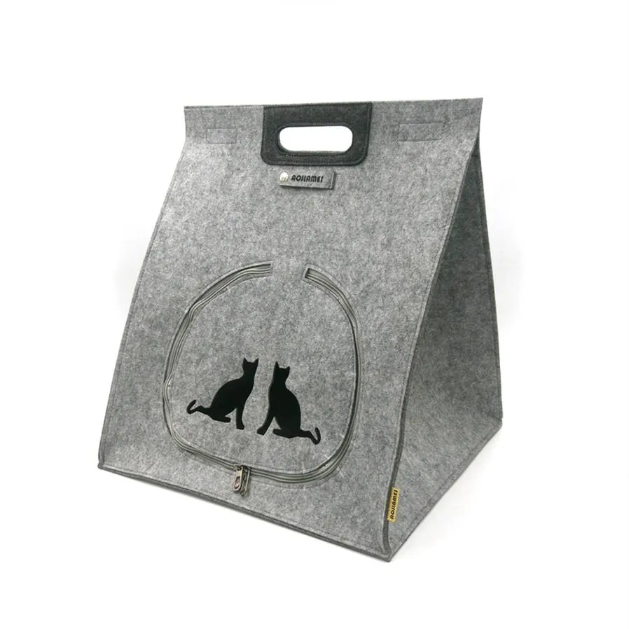 Sacs en feutre pour animaux de compagnie sacs à main chauds pour chat chat cage maison quatre saisons chien portable et cat300Q