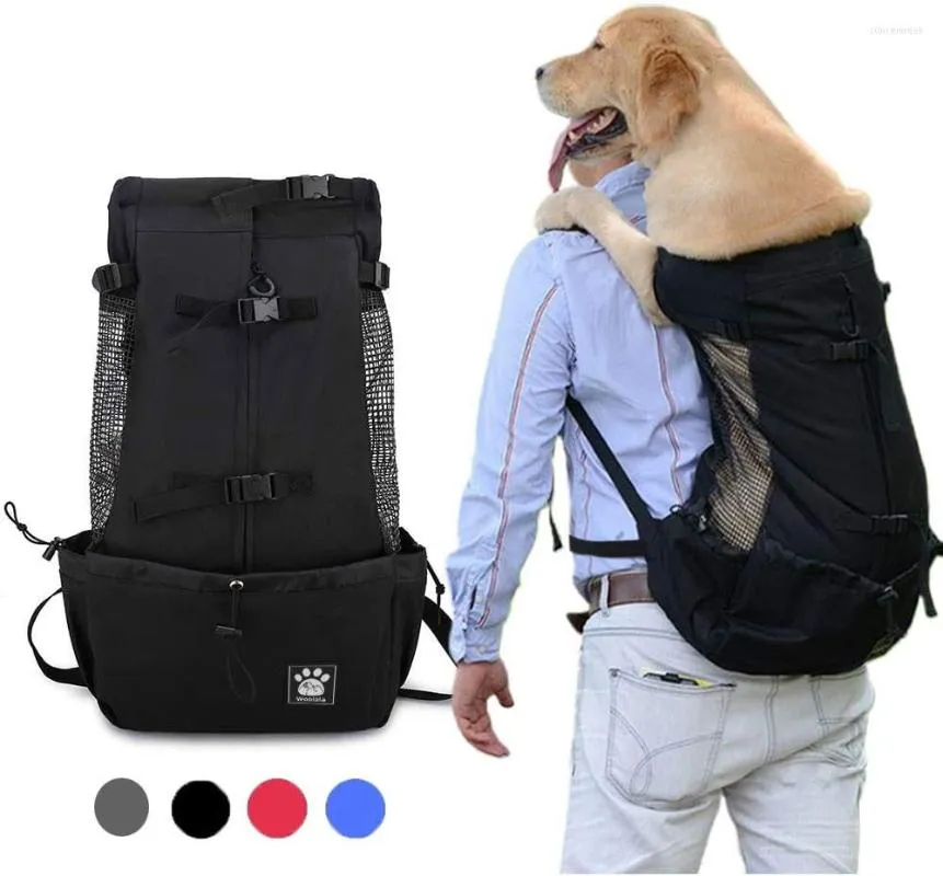 Dog Car Seat Covers Pet Backpack Breathable Outdoors Hiking Large Carrier Bag Adjustable Durable