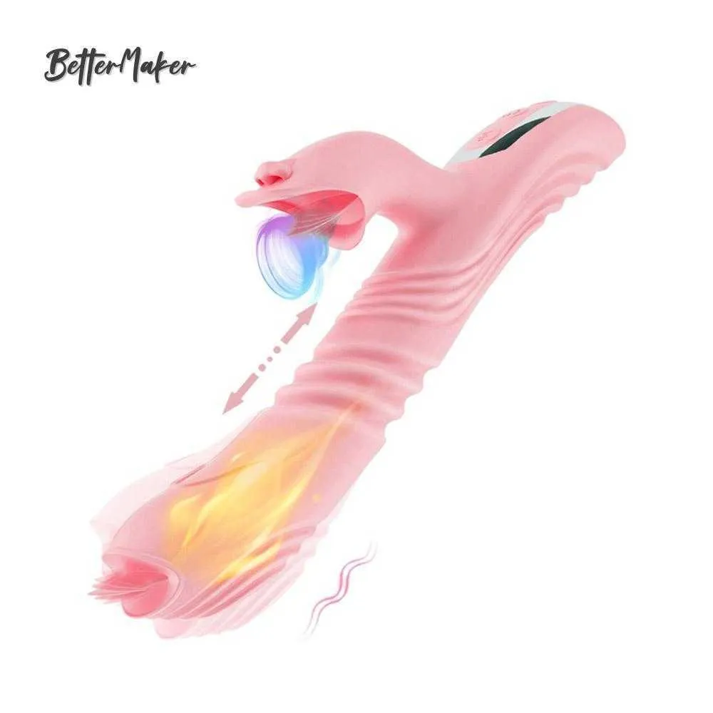 Schoonheid items vrouwelijke dildo vibrator automatisch intrekbare verwarmde likken likken massager vagina clitoris g-spot stimulator dames masturbator sexy speelgoed
