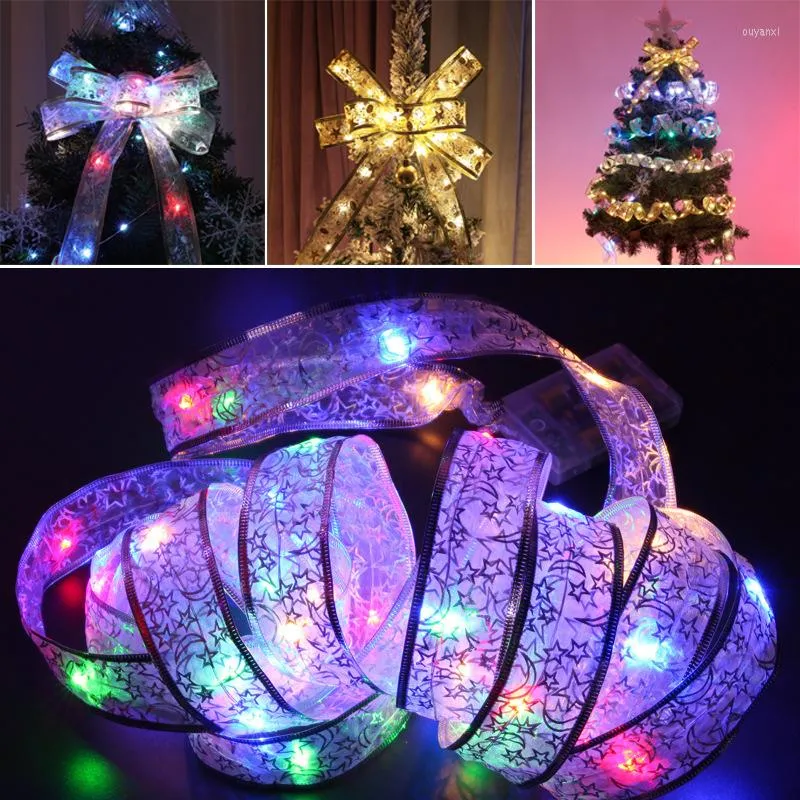 Stringhe Decorazioni natalizie 20M/10M/5M/1M Fata Luci LED Nastro Stringa Navidad Anno Decorazione appesa Alimentazione a batteria