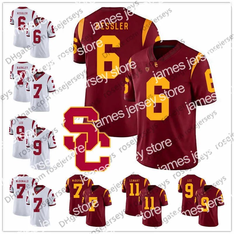 American College Football Wear Trojany USC #6 Cody Kessler 7 Matt Barkley TJ McDonald 9 Marqise Lee 11 Matt Leinart 13 Kevon Seymour 55 Koszulka Willie McGinest