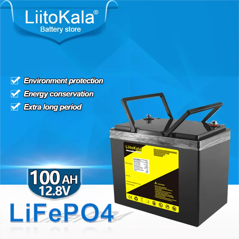 LiitoKala 12V 50Ah 60Ah 80ah 100ah 120ah Battery Deep Cycle LiFePO4  Rechargeable Battery Pack 12.8V Life Cycles 4000 With Built In BMS  Protection And 14.6V Charger From 151,57 €