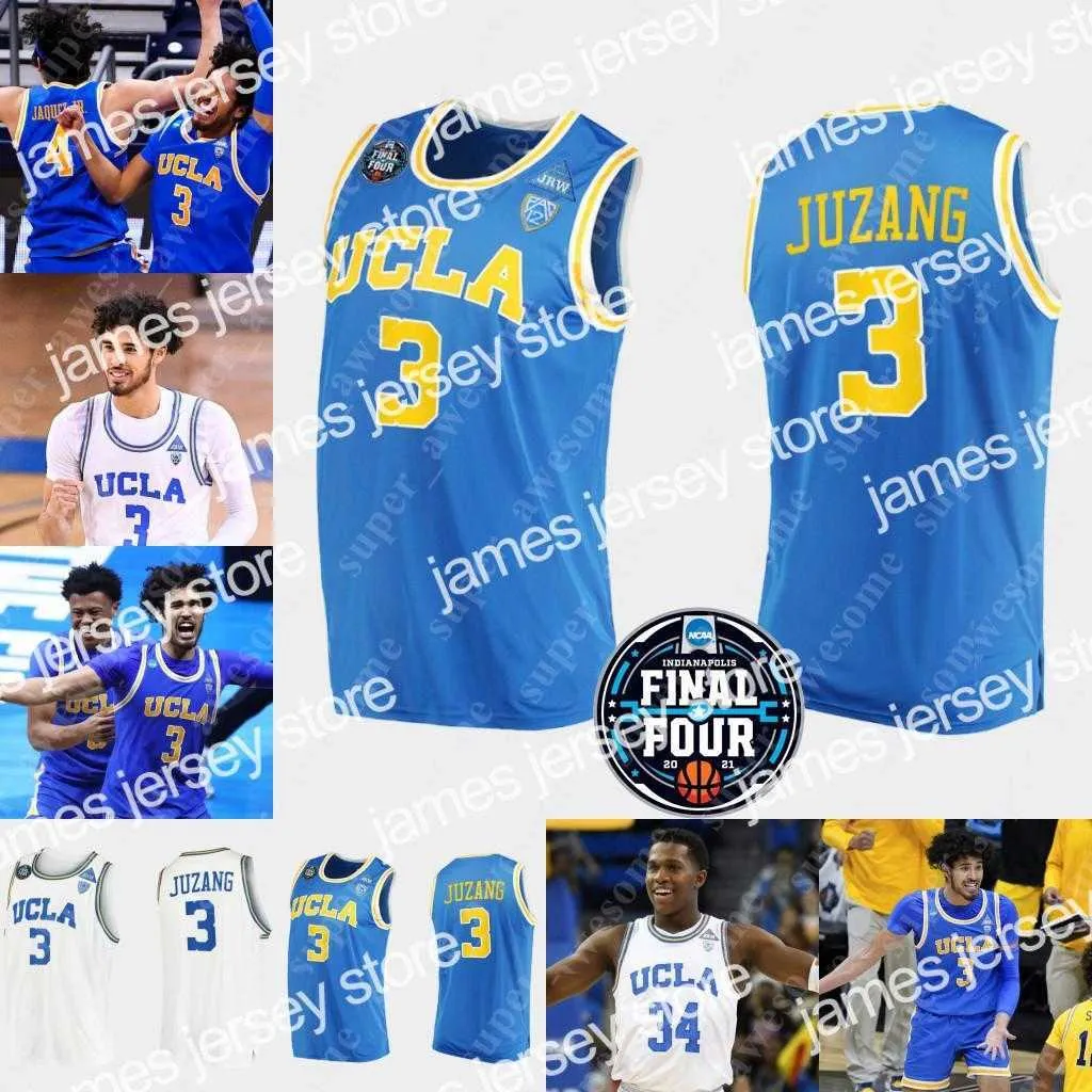 قمصان كرة السلة NCAA UCLA Bruins كرة السلة Jersey 3 Johnny Juzang 5 Chris Smith 4 Jaime Jaquez Jr 10 Tyger Campbell 1 Jules Bernard Cody Riley David