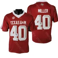 NCAA College Texas A&M Aggies Football Jersey Von Miller Red Size S-3XL All Stitched Embroidery