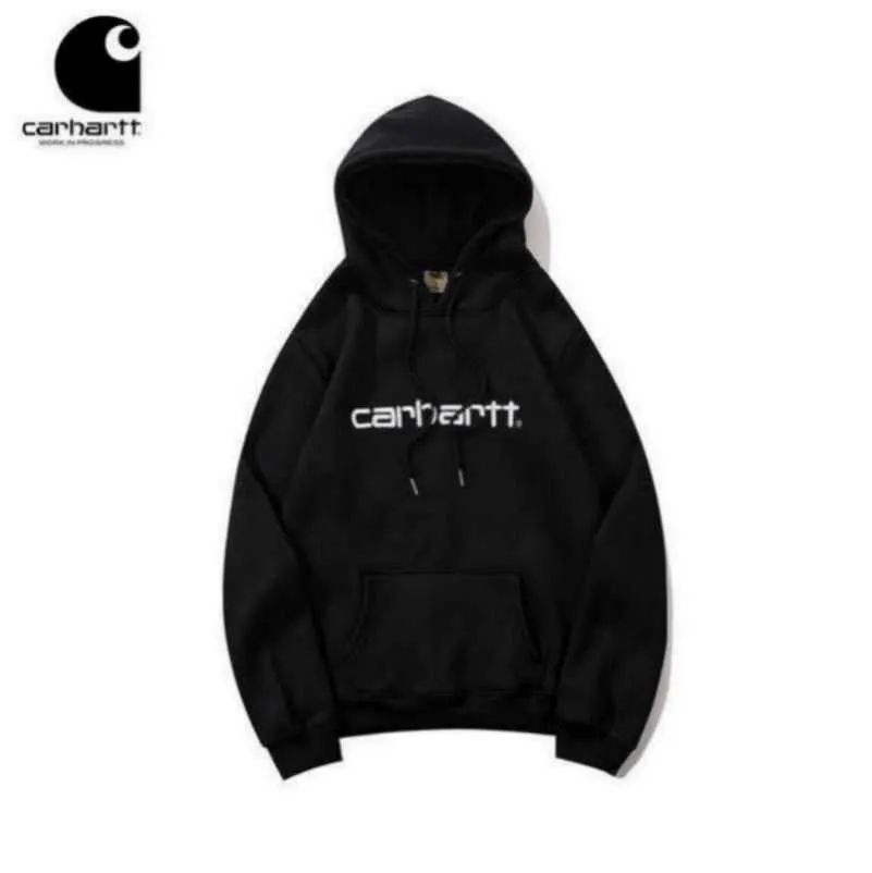 NZIJ 2023 New Men's Hoodies Sweinshirt North America Brand Carhart Classic Letter Bordery and Women's Loose Hooded y Laveña YC YC
