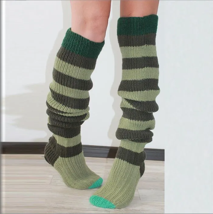 Wool Thigh Highs Striped Knee High Socks With Knitted Pile Fashionable And  Comfortable Leg Warmers For Casual European And American Style BC225 From  Twinsfamily, $3.98