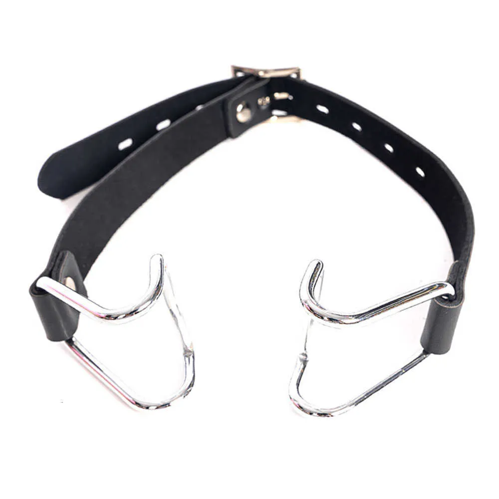 Harness Gag Spreader Bdsm Bocca aperta Gag Artiglio di metallo Gancio Forza per le donne Coppie Slave Bondage Wips Accessori erotici per sesso orale