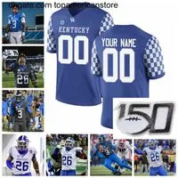 Stitched Custom NCAA Kentucky Wildcats College Football Jerseys 1 Lynn Bowden Jr. 3 Terry Wilson 26 Benny Snell 8 Danny Clark Asim Rose Customize