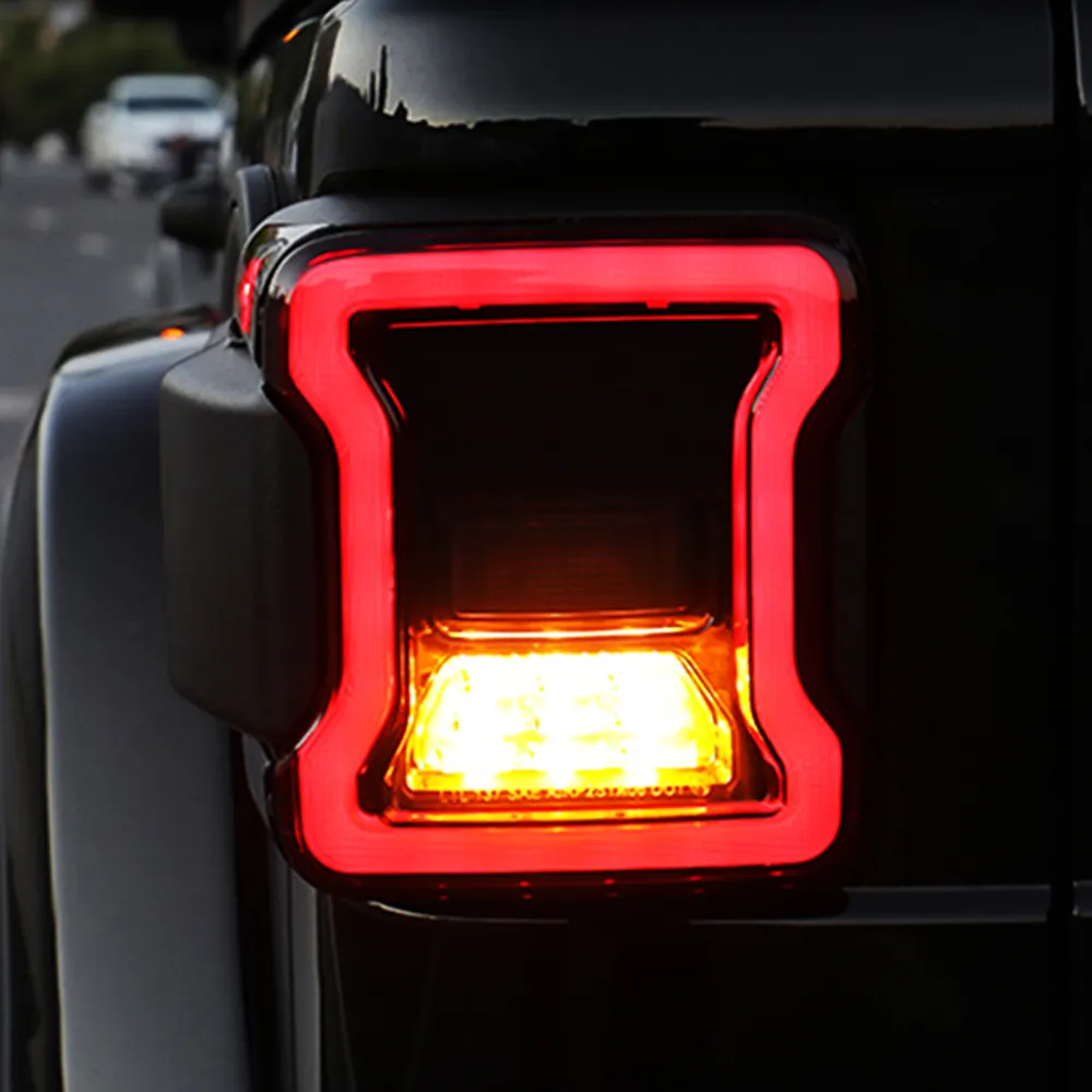 Dynamic Streamer LED Alpharex Tail Lights For Jeep Wrangler 2008