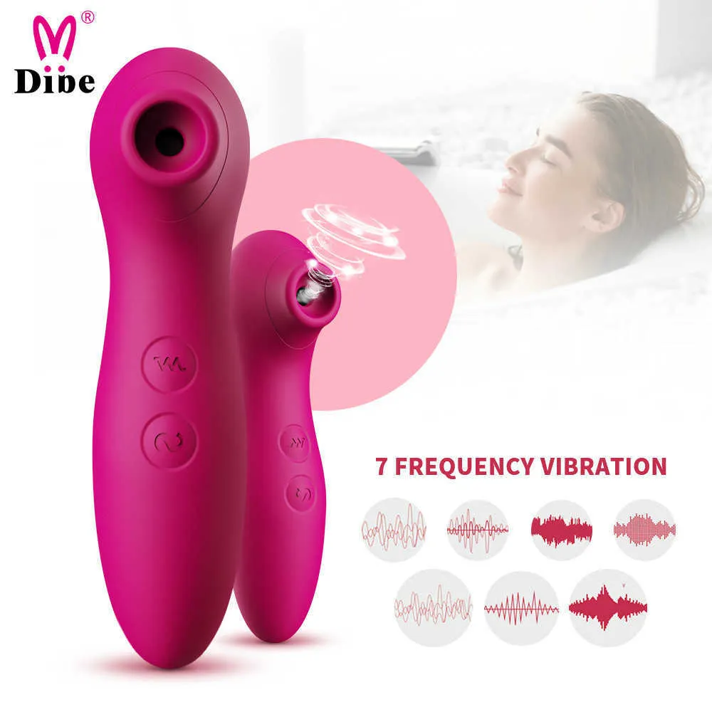 Schoonheid items Dibe sterk zuigen vibrerende stimulator siliconen waterdichte g-spot vibrator clitoris vagina trilling volwassen sexy speelgoed voor vrouw