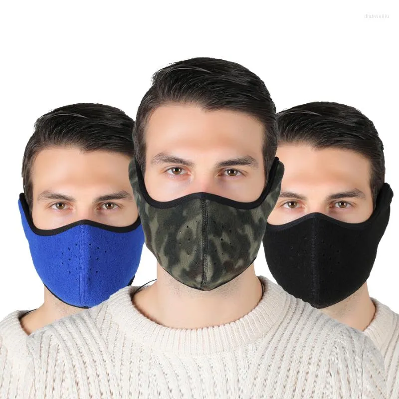 Motorfietshelmen Winter Winter Warm Balaclava Face Mask UV-bescherming Cycling Motocross Half Moto Rijbeschermende uitrusting