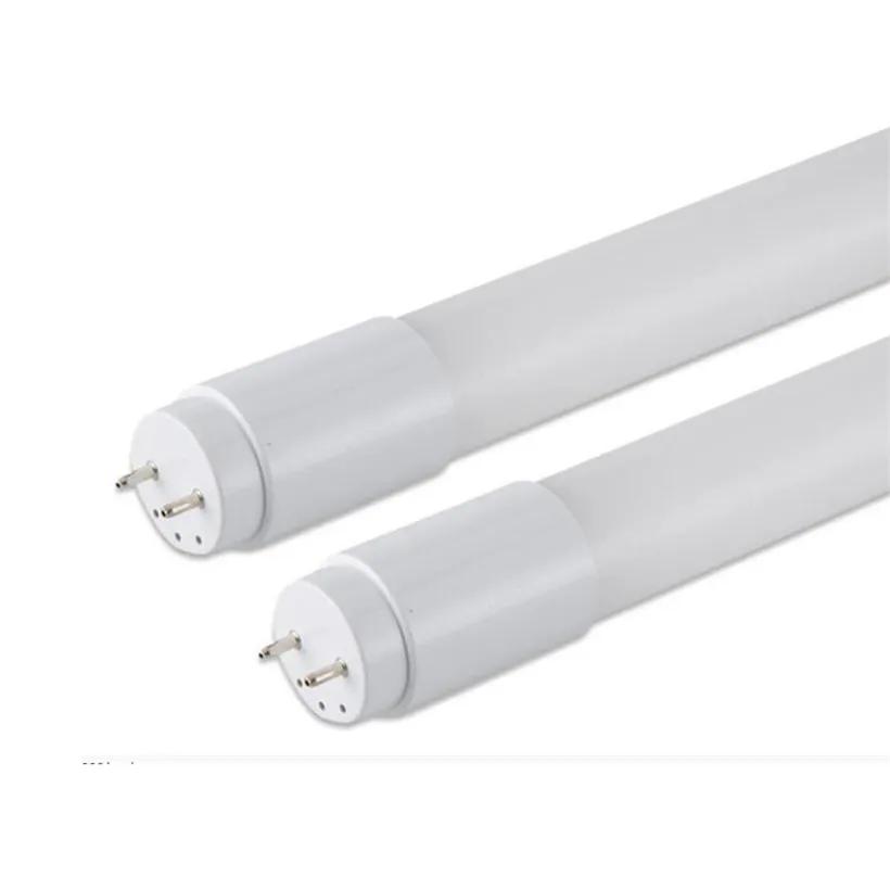 Tubes LED T8 Nano PC 4ft 3ft 2ft 18W AC180-260V G13 Lumières entièrement en plastique Luminosité 2 broches 1200mm Lampes fluorescentes 4 pieds 120cm 90cm 60cm 250V Ampoules à barre linéaire 1.2m Blanc