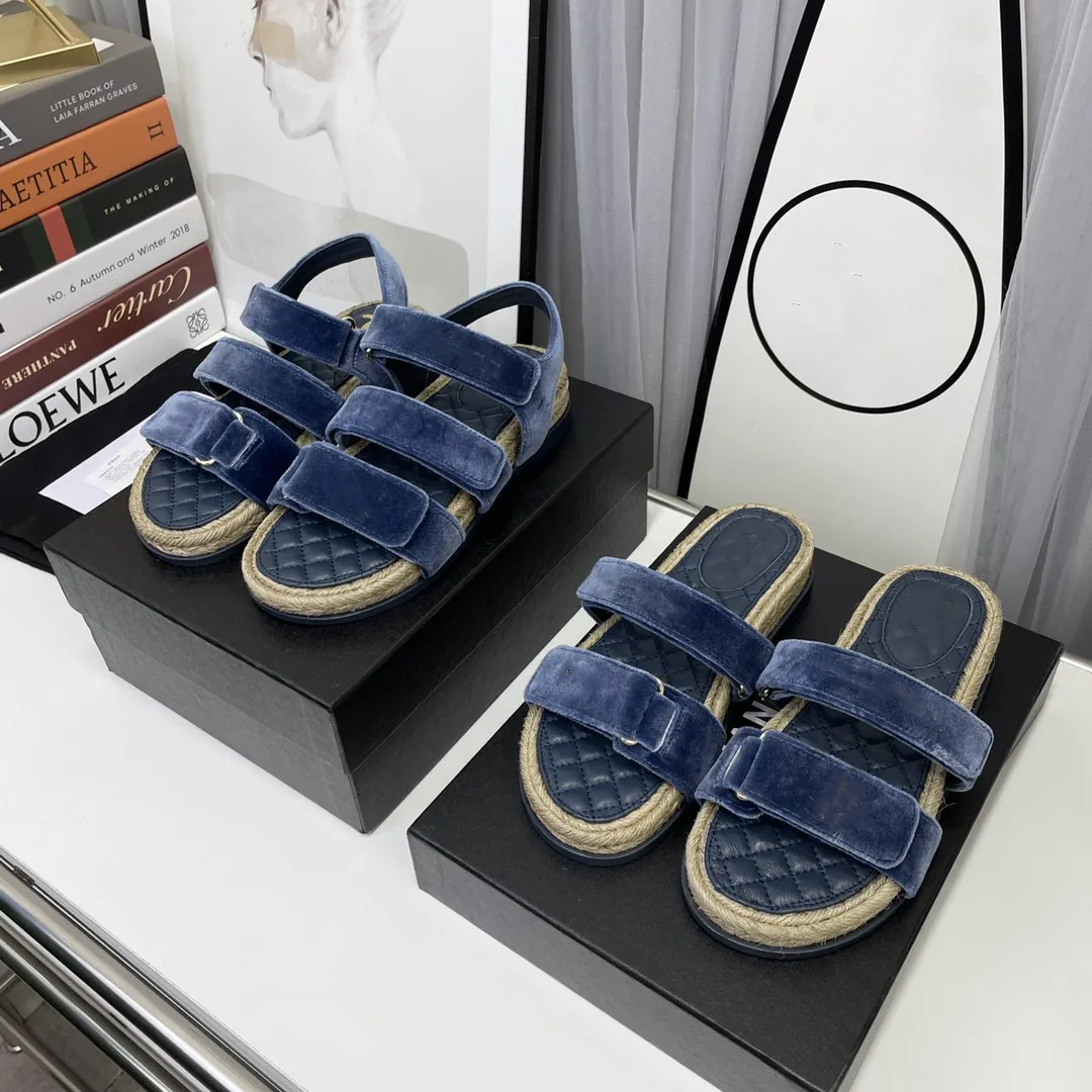 Sammetssandaler blad damhamprep vävd metallkedja sandal lyxsandaler balettlägenheter kvinnor enkelsko Espadrilles mulor tofflor loafers fritidsskor