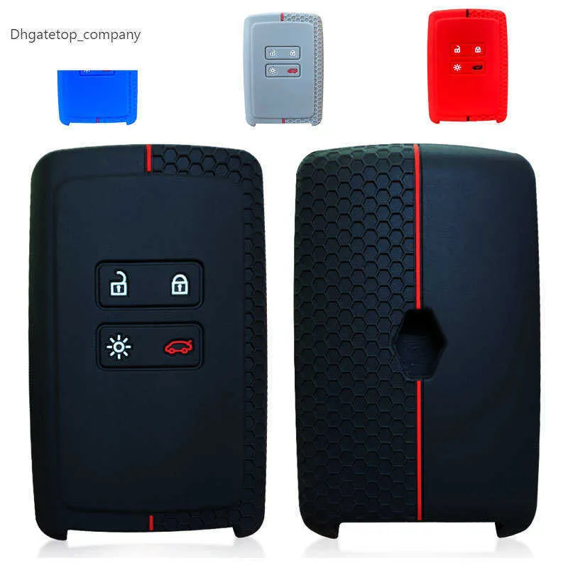 Batheidon Cover per Chiave Auto Compatibile con Renault e Dacia - portachiavi Protezione in Silicone TPU per Clio, Megane, Duster, Kadjar, Talisman, Captur, Espace - 4 Tasti, Elegante e Funzionale