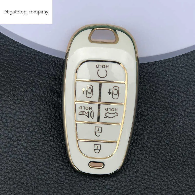 5/7 Buttons TPU Car Key Cover for Hyundai Santa Fe Tucson 2022 NEXO NX4 Atos Solaris Prime 2021 Auto Shell Fob ioniq Case Keych