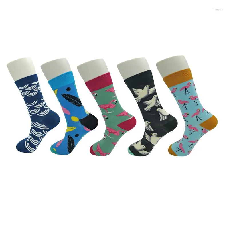 Men's Socks Men Colorful Happy Casual Crew Cotton For All Seasons Big Size EUR39-46 Or US7-10.5 Item Code HSAG7