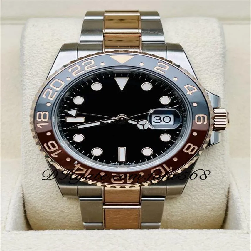recomiendo reloj de moda 2813 40 mm cerámica 18k caja de acero chapado en oro certificado 126711 chnr acero automático oro rosa watch305l