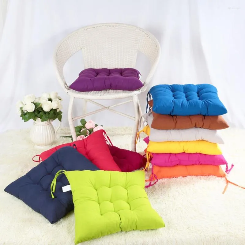Yastık 40 cm kare koltuk sandalye ped inci pamuk renkli cüzyon s ev dekor ekose