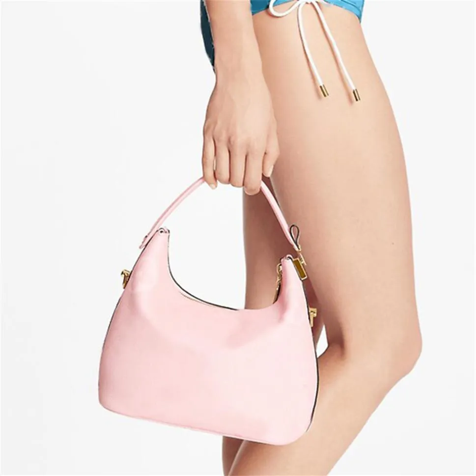 M45697 Najwyższej jakości Marshmallow Hobo Crossbody przy basenowej torbie Shouder z literą S-lock Expossing Cowhide Skórzane torebki Urok In258m