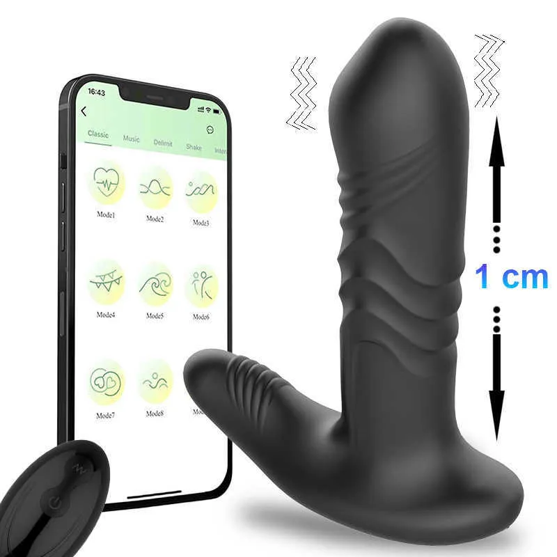 Güzellik Öğeleri Pilot Aplikacji Teleskopowy Wibrator Analny Masaer Prostaty Buttplug Stymulator Opnienie Wytrysku Wibratory Zabawki Erotyczne Dla Mczyzn