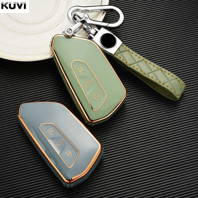 Leather key fob cover case fit for Citroen, Peugeot P1 remote key