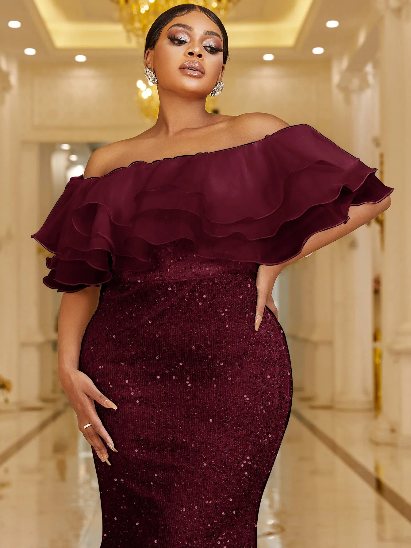 corset max morgan midi dress Plus Size Serene Bloom Lace Dress- Blue 2X / Blue at Curvy Sense Color:blush 3_26_small Jovani JB06795 Off White thick straps