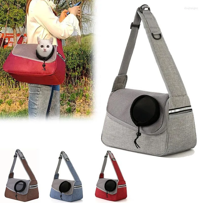 Cat Carriers Small Animal Carrier Bag Puppy Backpack Travel Pets Tote Shoulder Mesh Sling Messenger Dog Outdoor Supplies Carriage