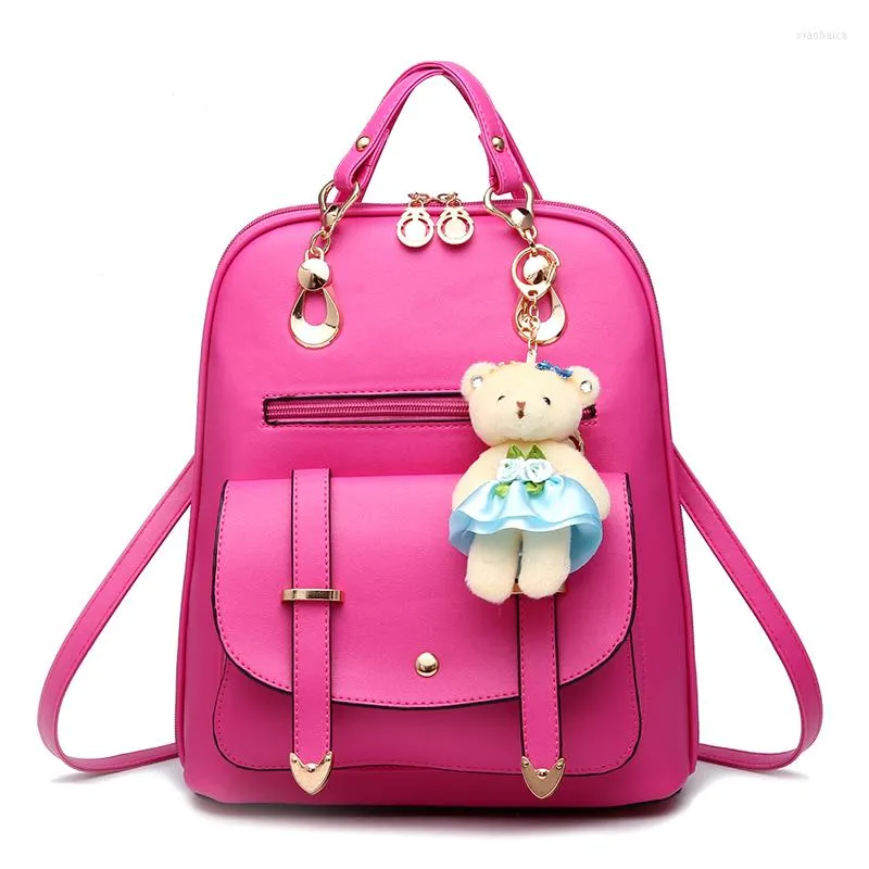 Bolsas escolares Traveasy 2023 Bolsa feminina Moda Temperamento Lazer Backpack Estudantes coreanos simples fofos