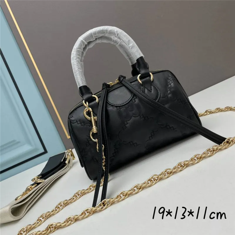 Designer Luxury 702251 Matelasse Chain Leather Tote Shoulder Black Leather Hand Bag