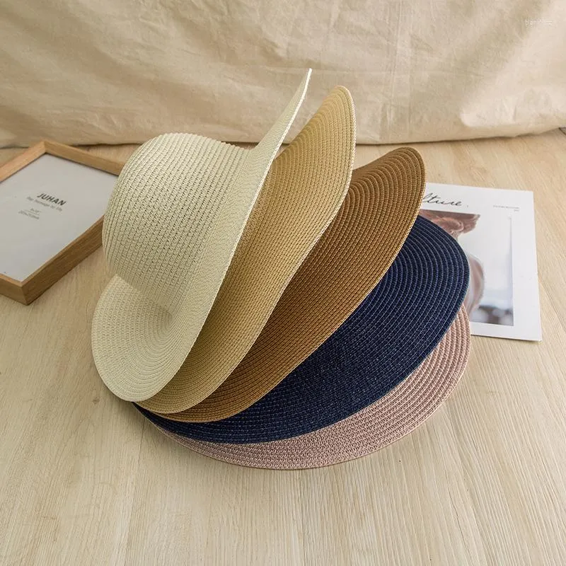 Berets Visrover 6 Colorway Simple Summer Hat for Women Unisex Sun Soft Hip Hop Hats Straw Cap Fishman