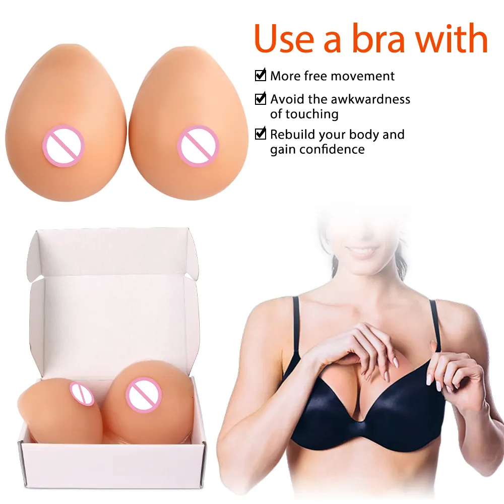 Breast Form Women Silicone Tits False Breasts Forms Prostheses Transvestite Crossdresser Fake Boobs Transgender Shemale Sissy Chest Cosplay 221231