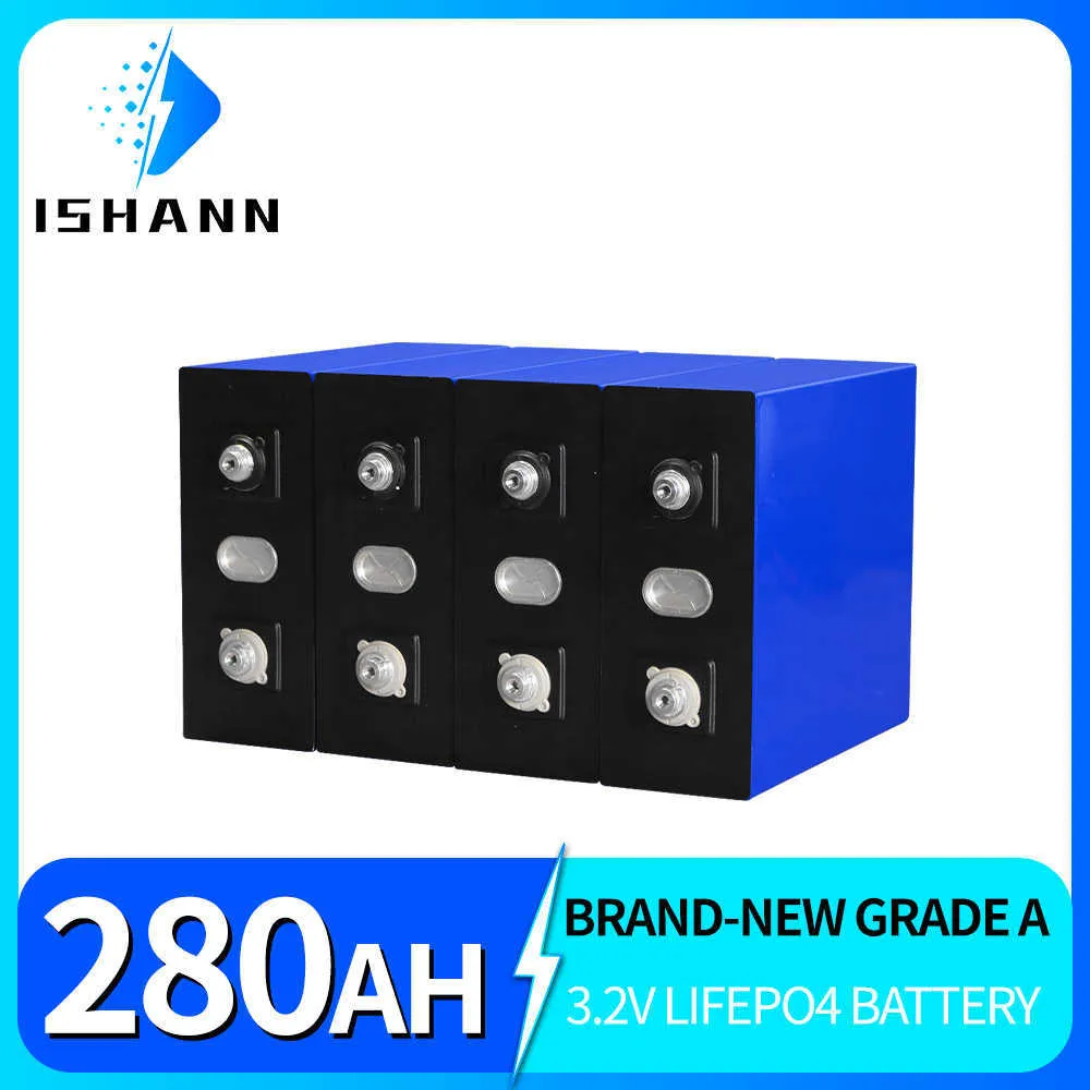 280Ah Lifepo4 Battery Can Be Combined Into 12V 24V Rechargeable Batteri Pack RV Cell Solar Energy Storage System With Busbars EU