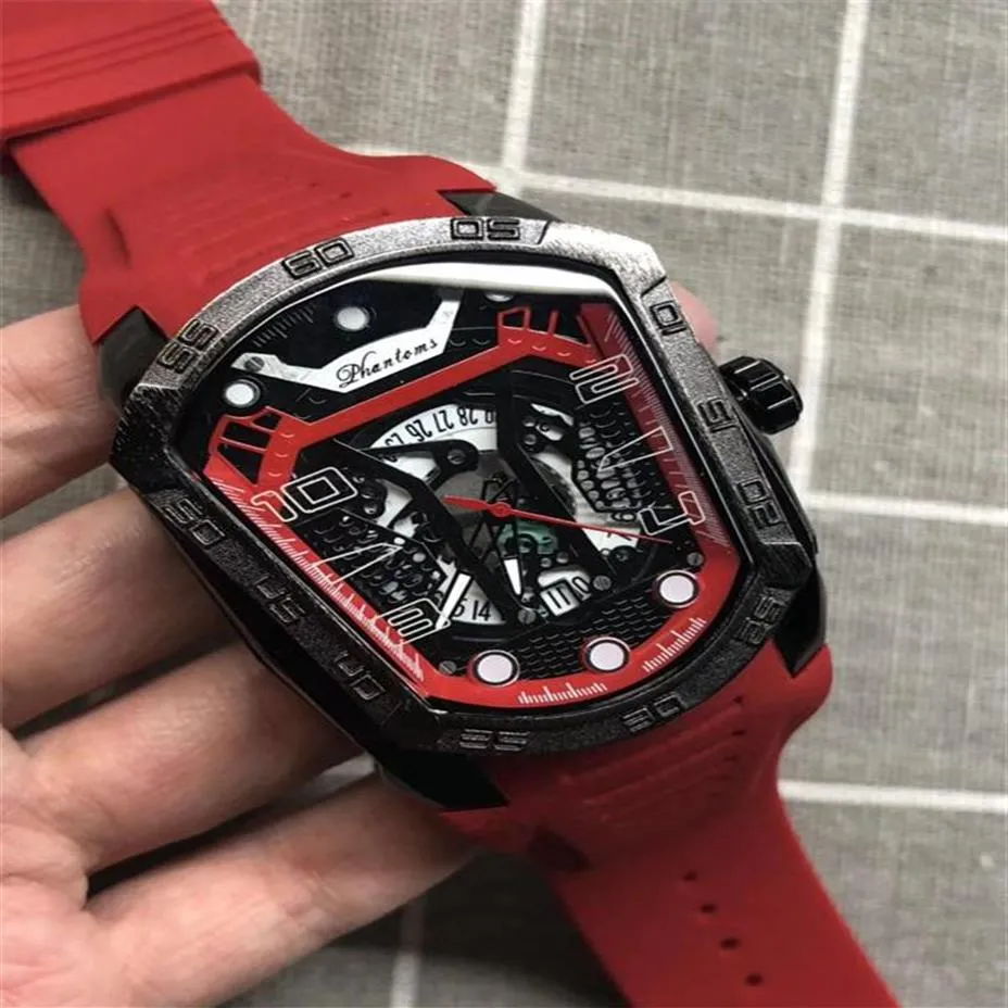 Nowa wysokiej jakości AA3A Phantoms Warrior Watches Męskie marka moda luksusowy zegarek swobodny gumowy pasek mężczyzn sportowy na rękę 1632