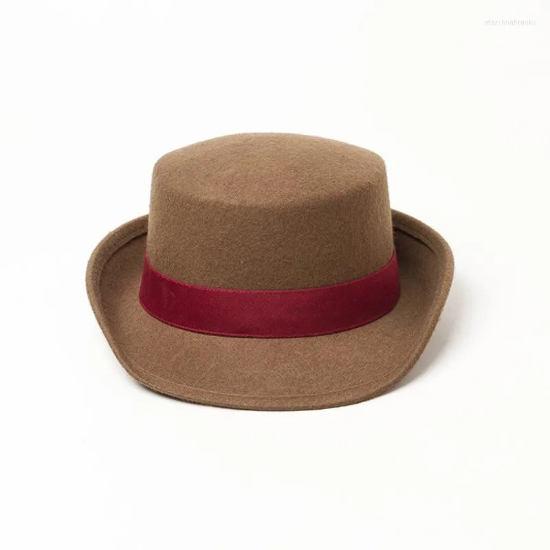 Berets x512 Damies Wełna fascynator kapelusz fedora unisex vintage kapelusze czapki trilby Man's Performance Cap