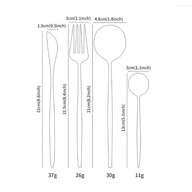 Ensemble de couverts Set Fork 401 Cake à café en acier inoxydable Miroir Polissant la vaisselle du lave-vaisselle pour le restaurant