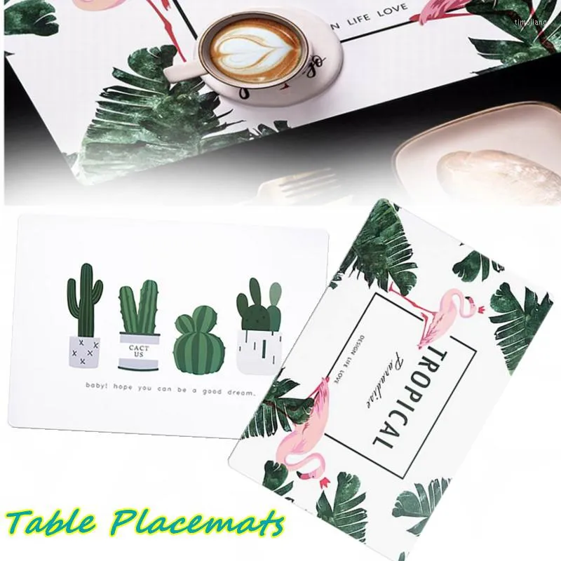 Table Mats 30 X 45cm Home Living Room Kitchen PVC Placemats Teslin Mat Western Food Supplies Rectangle Placemat