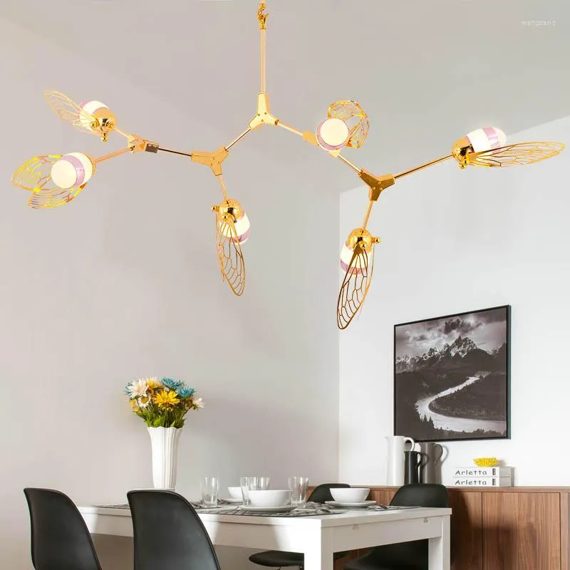 Hanger lampen modern eenvoudig persoonlijkheid restaurant kantoor woonkamer café bar thee huis cicada artistieke lamp