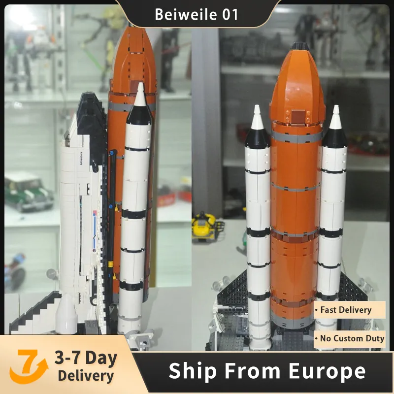 Creatore Blocco fuori dalla stampa Space Shuttle Expedition Modello 1230pcs Kit Blocks Blocks Bricks Bambini Toy Toy Compatible 10231