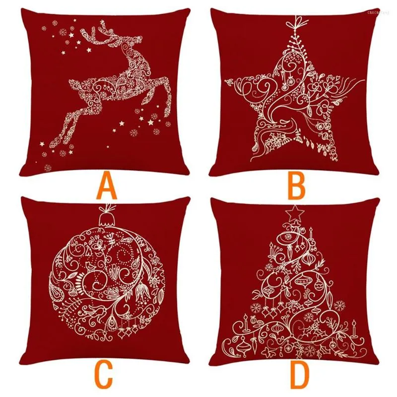 Pillow Christmas Case Art Cotton Linen Sofa Car Throw Cover Home Decor Pillows Cases Set Of 2 #t1p