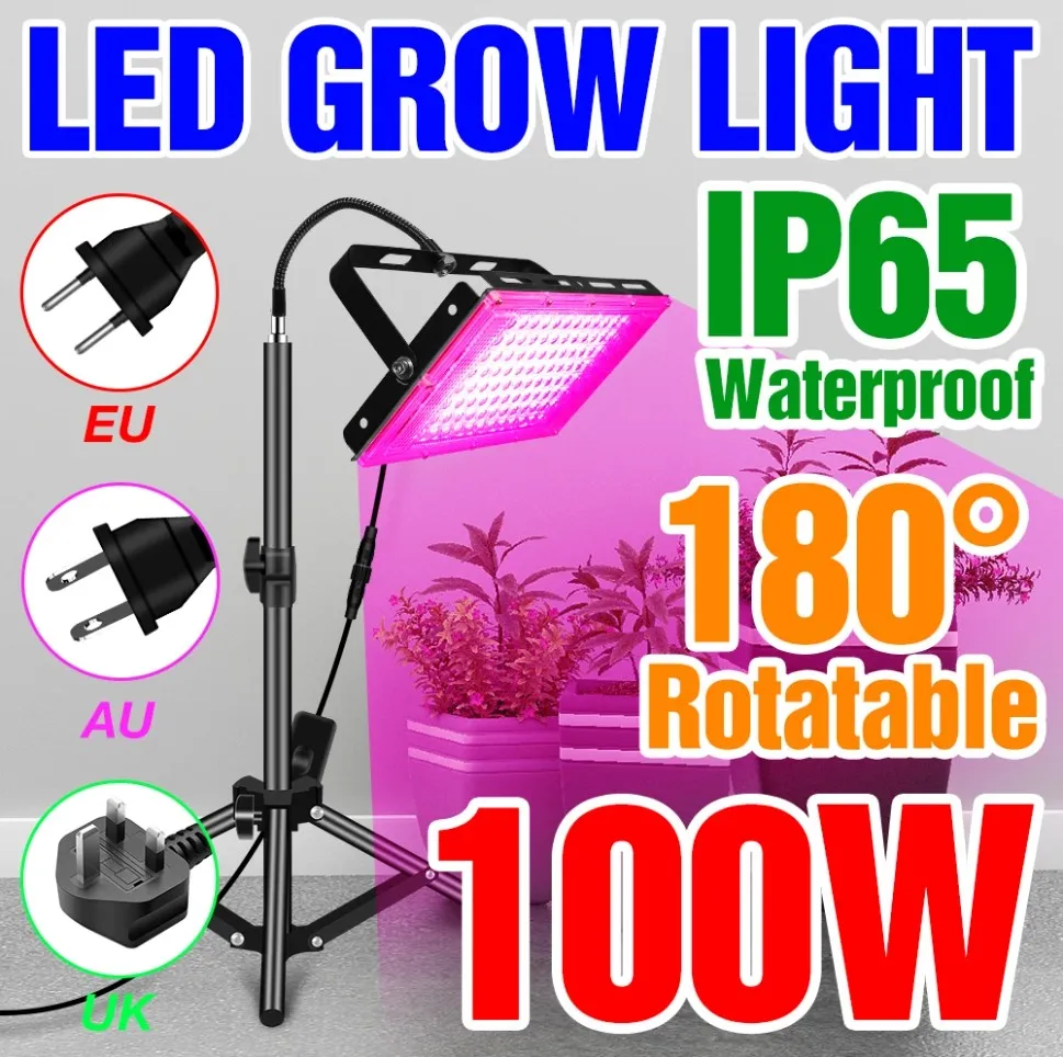 LED LED Grow Light Plant Growth Full Spectrum Phytolamp with Stand indoor Phytoランプ温室野菜の花Grow Tent