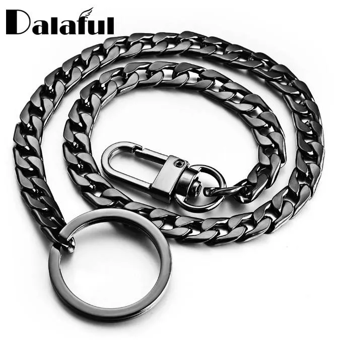 40 cm nyckelkedjor metall plånbok bälte kedja byxor hipster byxor hip hop rock punk street keyring anti-lost nyckelchain män k404