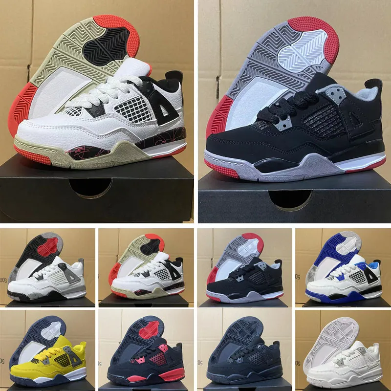 Nike Air Jordan 4 Retro Signé Conjointement High OG 1S Kids Basketball  Chaussures 4 Enfant Garçon Basker Basker Towdlers Fashion Baby Formateurs  Enfants Du 21,12 €