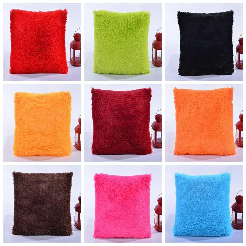 Pillow Case 43 CM Short Plush Furry Cover Throw Home Bed Room Sofa Decor Textile