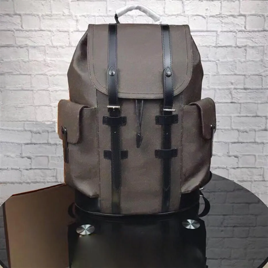 Klassiska män back pack handväskor riktiga läderskola ryggsäckar axelväskor för man kvinnor ryggsäck storlek 41 47 13cm243i