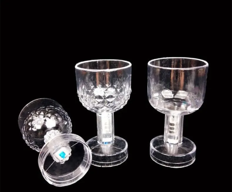 Wine Glasses LED Flash Color Change Water Activated Light Up Champagne Beer Whiskey 50ml Drinkings Glass Sleek Design Drinking Glass Cocktail Party Novelty SN4939